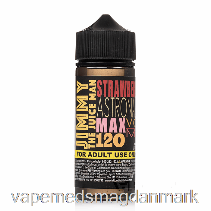 Engangs Vape Danmark Jordbær Astronaut - Jimmy The Juiceman - 120ml 0mg